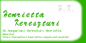 henrietta kereszturi business card